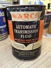 Vtg Warco Automatic Transmission Fluid ATF 334 1 Quart Cardboard Oil gas Can