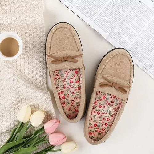 Memory Foam Moccasin Slippers Indoor Outdoor Comfort House Flat Shoes UK Size 7 - Picture 4 of 5