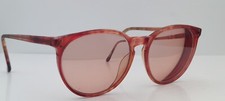 Vintage Confetti 3582 Brown Oval Horn-Rimmed Sunglasses Hong Kong FRAMES ONLY