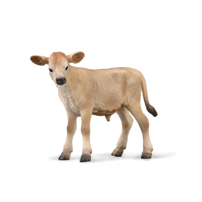 CollectA Jersey Calf - Realistisches handgefertigtes Kuhspielzeug, Bauernhoftierfiguren