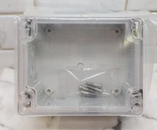 Junction Box Dustproof Waterproof Electrical Project Enclosure Grey Clear Cover