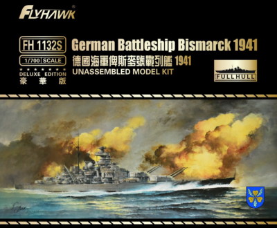 Flyhawk 1/700 Deutsche Battleship Bismarck 1941 (Luxus Edition) FH1132S