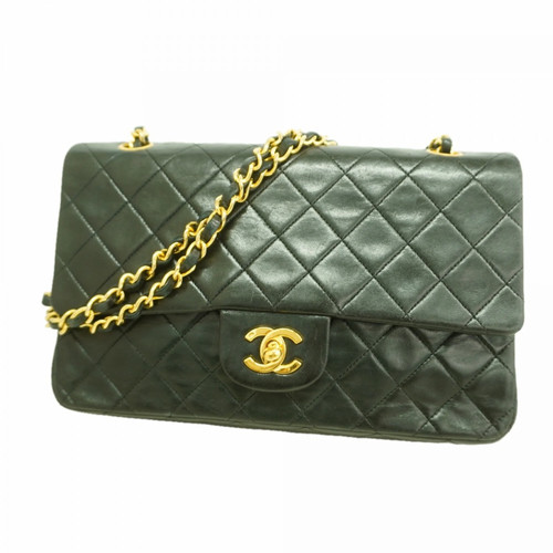 Chanel Matelassé Shoulder Bag, Double Flap, Chain, Lambskin, Black... GZl1ip3m