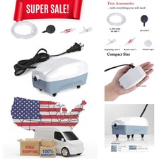 Powerful Mini Aquarium Air Pump - 25 GPH with Air Stones and Valves Included
