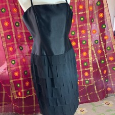 Jovani Elegant Black Strapless Dress with Layered Skirt