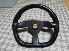 Nismo Vintage D-shape Steering Wheel Green Stitching
