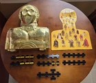 Vintage Star Wars ROTJ C-3PO Action Figure Carrying Case w/ Insert & Dividers