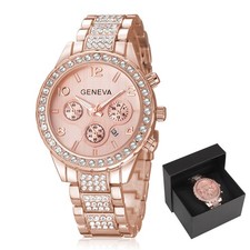 Women s Quartz Watch Stainless Steel Band Waterproof Elegant Business Wristwatch