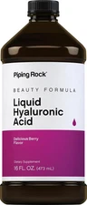 Piping Rock Liquid Hyaluronic Acid Supplement | 100mg | 16 fl oz | Berry... 