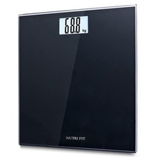 NUTRI FIT Digital Bathroom Scale Body Weight Scales 400 lbs Ultra Slim Most A...