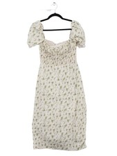 House Of CB London A-Line Midi Dress L in Cream