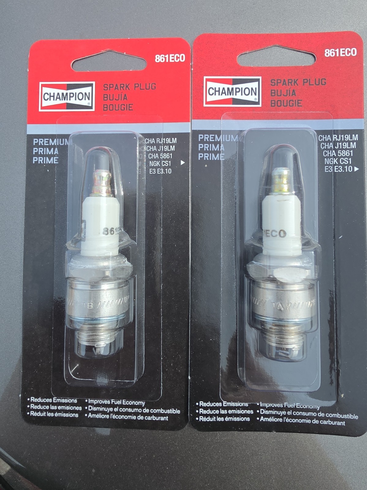 Champion 861ECO Spark Plugs 2 PACK