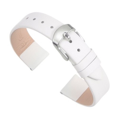 Echt Leder Band 18 mm breit, glatt Herrenuhr Armband weiß