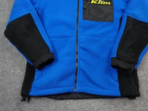 Klim Everest Fleece Jacket Mens Small Black Blue Full Zip Mid-Layer image 4