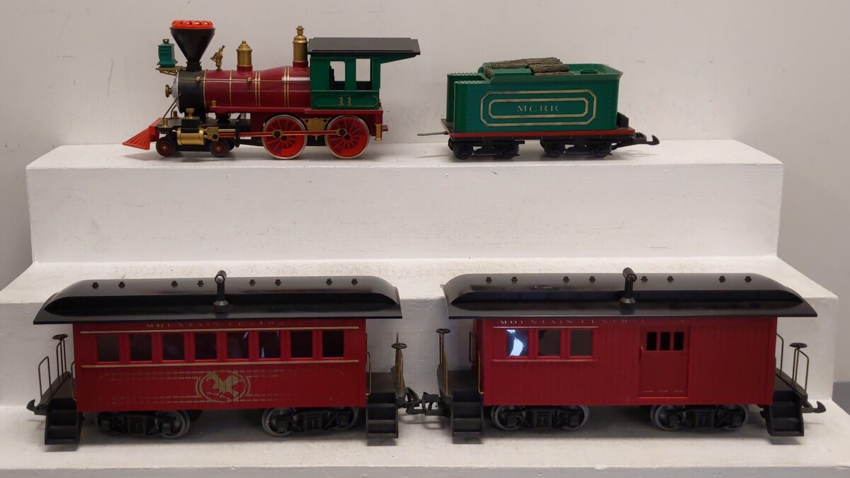 Kalamazoo 18601-2 G Scale Train Set Engine 4-4-0 MCRR Mountain Central Railroad