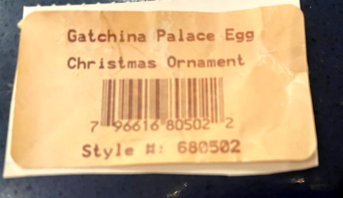 Fabergé Gatchina Palace Egg Christmas Ornament w Necklace + Sticker & Card - Picture 4 of 11