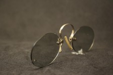 Antique Silver Spring Bridge Pince Nez Eye Glasses Vintage eyeglasses