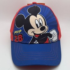 Disney Mickey Mouse MVP 28 Boys Red Blue Baseball Cap Hat Adjustable Snapback