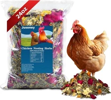 JUSONEY 24 OZ Nesting Herbs for Chicken Coop, Premixed 8 Dried 24 
