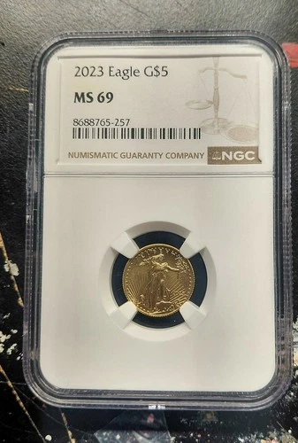 2023 $5 Gold 1/10 oz American Eagle NGC MS69