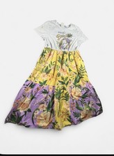 Farm Rio Tiered Maxi Shirt Dress Feita de Brasil Graphic & Floral Shirt Large