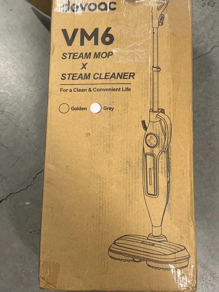Fregona de vapor de fregado DEVOAC VM6 con almohadillas giratorias de fregona 10 en 1 vapor Foto 2 de 3