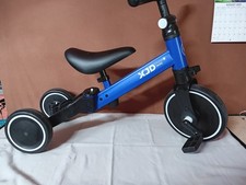 XJD Children Trike Blue 3 Wheels Easily Adjustable Using White Push Buttons
