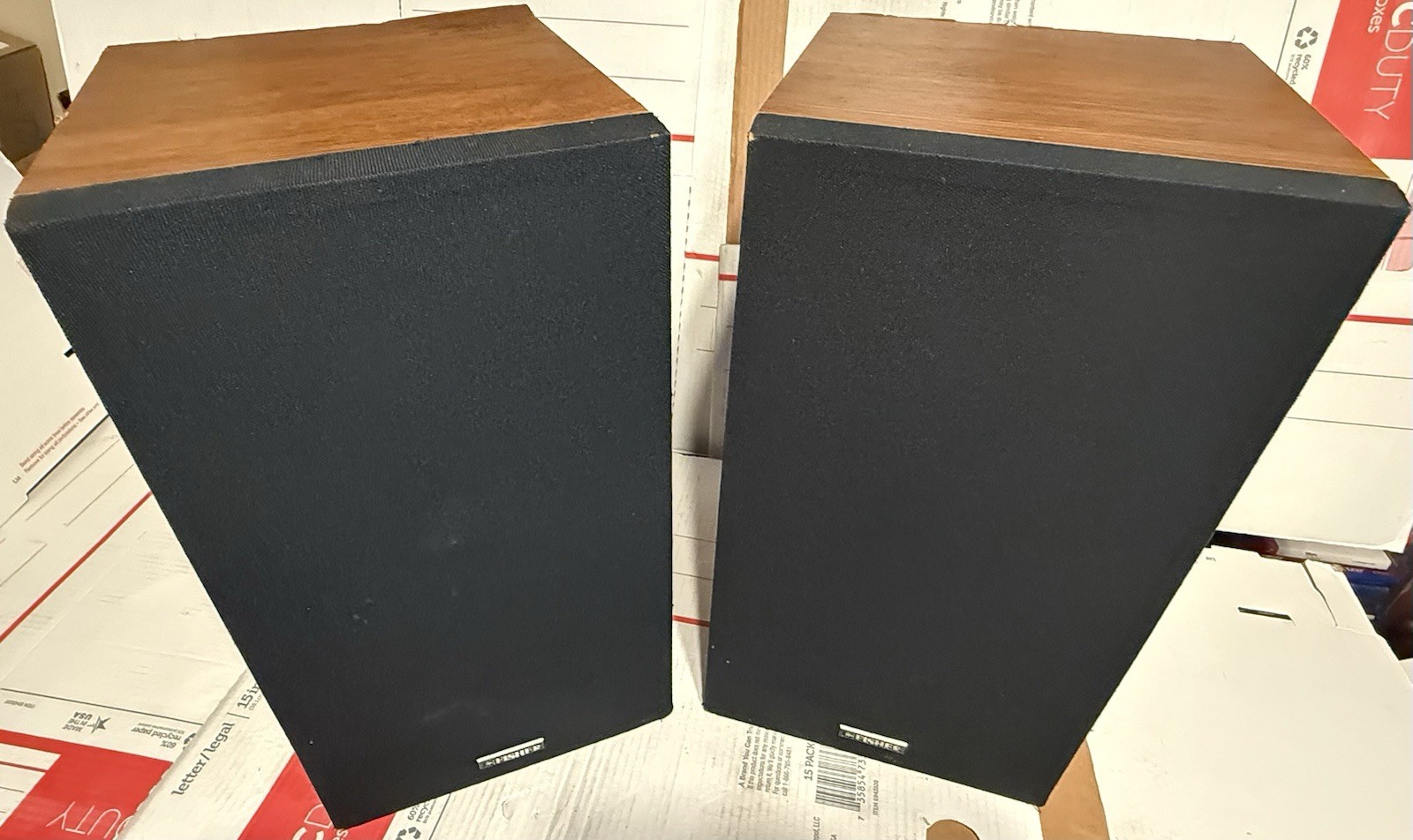 Vintage Fisher HiFi 3-Way Bookshelf Speakers for Home Theater Stereo 1980s