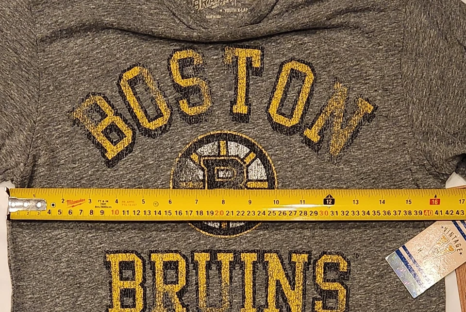 Youth Boston Bruins Original Retro Brand Gray T-Shirt Sz XL - Image 3 of 4