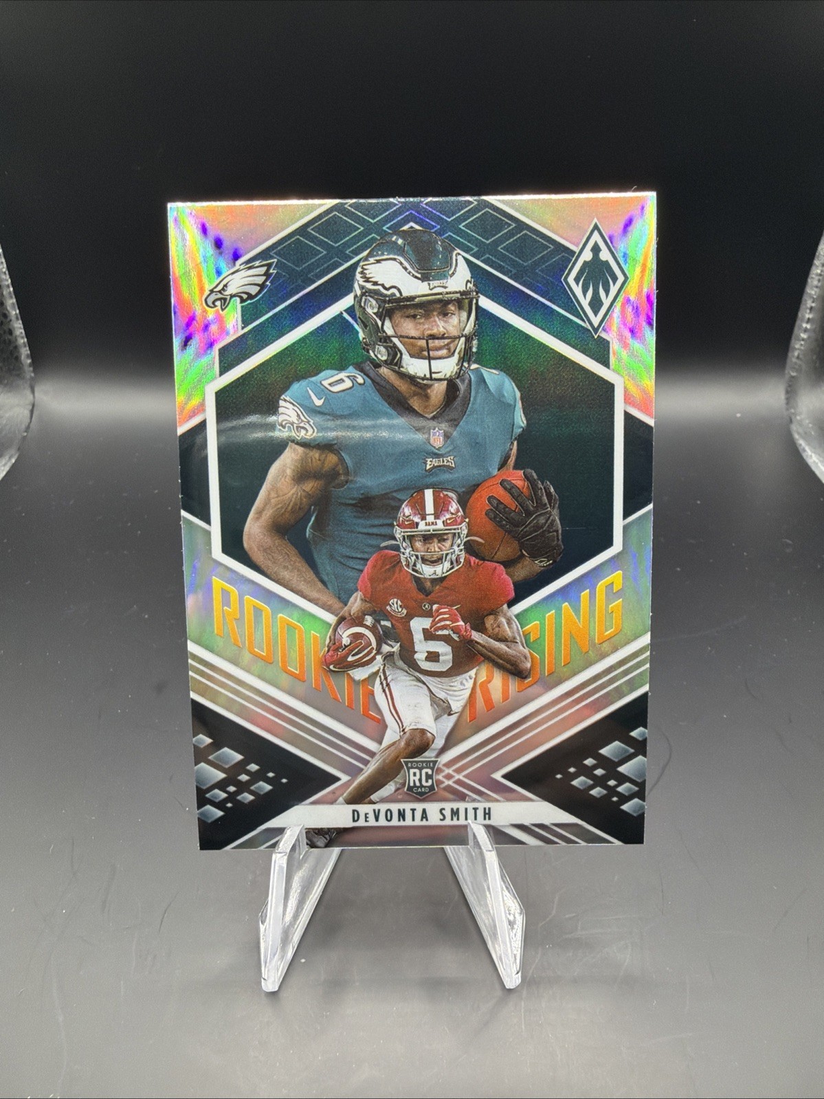 DeVonta Smith 2021 Panini Phoenix #RIS-7 Rookie Rising Silver RC Rookie