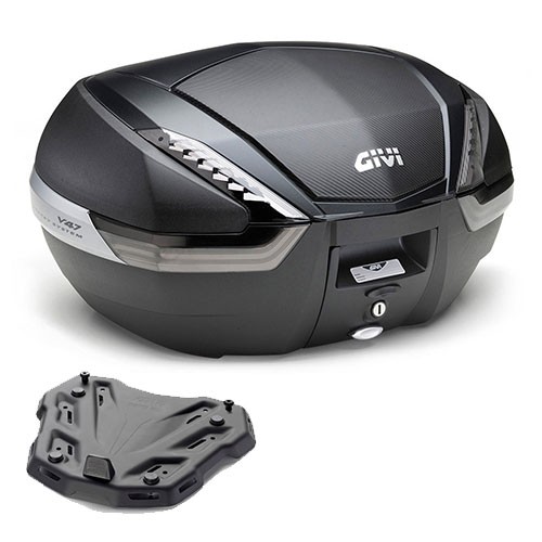 Givi Bauletto V47NNT 47L Schwarz + Honda Crosstourer 1200 Piastra 2018-2019-image