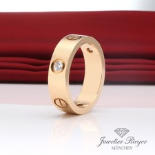Anello Cartier Love modello classico oro giallo 750 3 diamanti misura oro 54