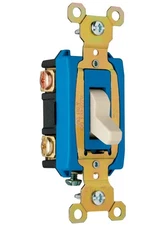 1 Count Legrand CSB15AC3ICC8 15A 120/277V Toggle Switch, 3-Way, Ivory, Grade