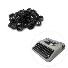 (x1) One Key for Hermes Rocket Typewriter Original Vtg Keyboard Keytop Part thumbnail