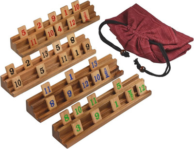 LOGOPLAY Rummy - Gesellschaftsspiel - Legespiel Mit 108 Spielsteinen Im Stoffbeu