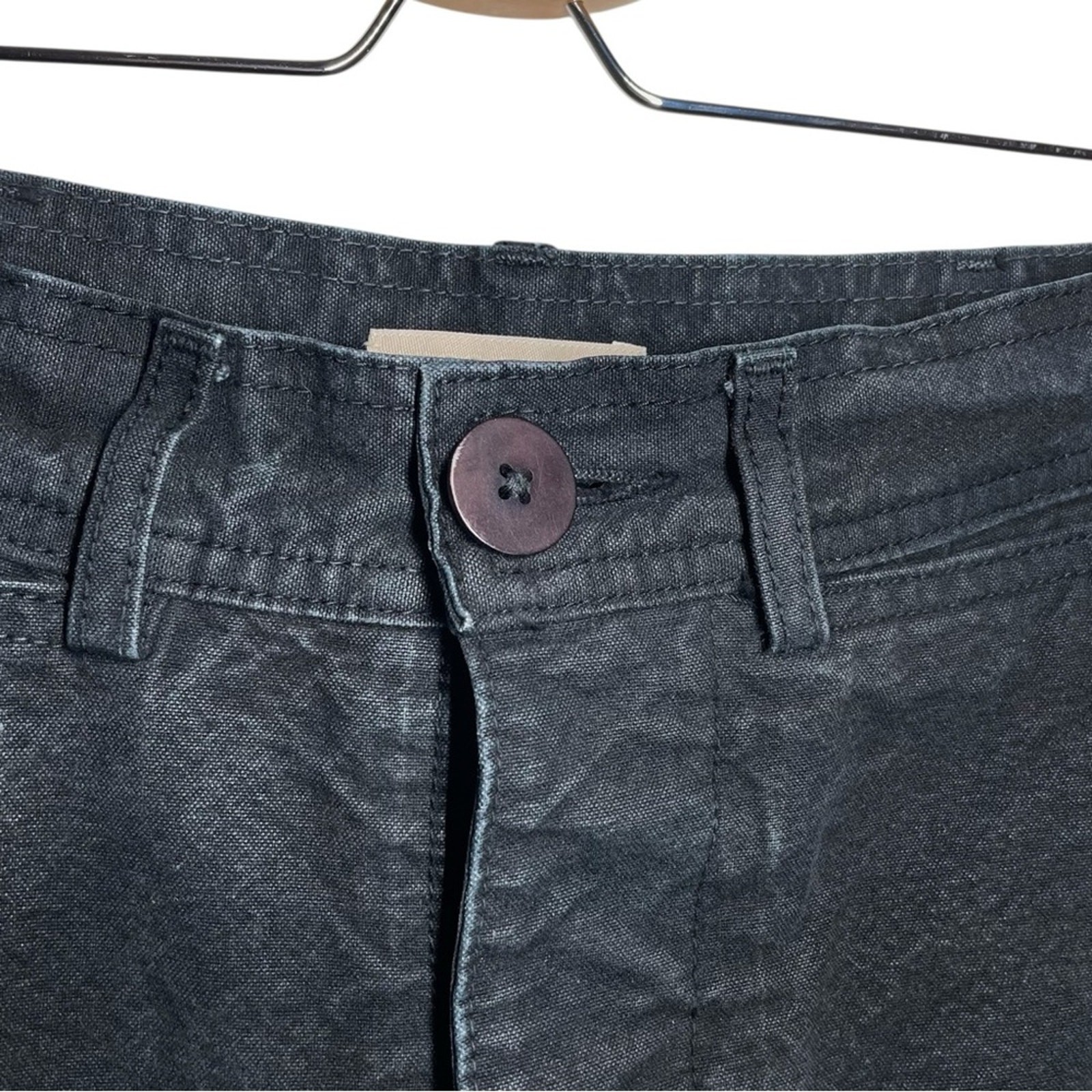 Jesse Kamm Washed Black Cotton Canvas Ranger Pants missing button - 6 image 6