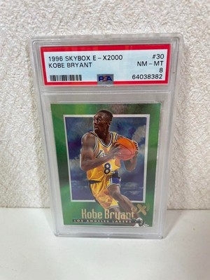 1996 Skybox E-X2000 LA Lakers HOF Kobe Bryant RC PSA 8 Rookie NM-MT