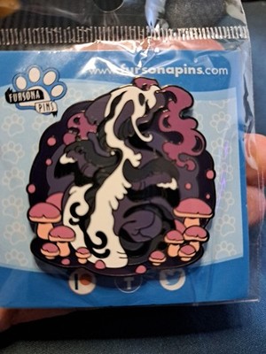 Fursona Pins #1939 Striped Spore Dragon June 2025 Patreon Exclusive NEW