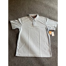 Quiksilver Mens Performance Polo Shirt Light Blue Short Sleeve NWT Large