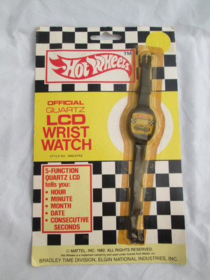 1982 HOT WHEELS BRADLEY LCD WRIST WATCH #5482XFE8 SEALED MOC VINTAGE RARE  