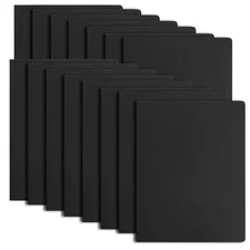 Large Notebook Journals Bulk, 15 Pack, B5 Size, Black Cover, Dot Grid, 60 Pag...