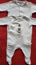 Baby Boys 2x Sleepsuits Size 0-3 Months Ex Con B13