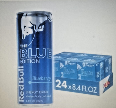 Red Bull Blue Edition Blueberry Energy Drink 24 Pack 8.4oz Cans Caffeine
