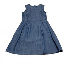 GAP Women's Size 6 Light Denim Blue Sleeveless Denim Dress Tencel Lyocell