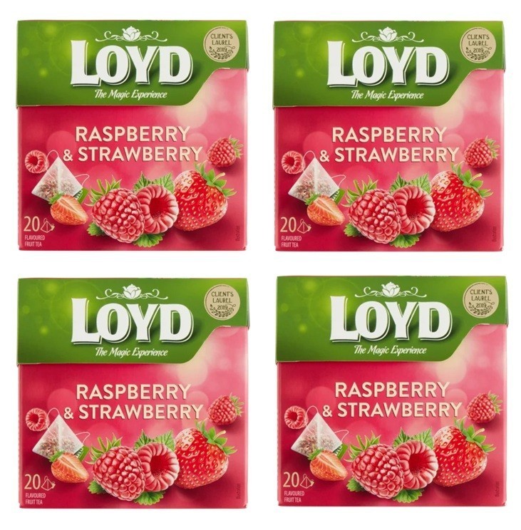(PACK DE 4) BOLSAS DE FILTRO LOYD FRAMBUESA FRESA 20
