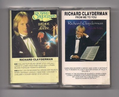 RICHARD CLAYDERMAN - Lot of 2 cassettes: From me to you & Ballade pour Adeline