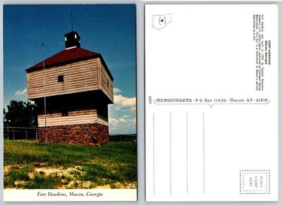 Fort Hawkins Macon Georgia Postcard Historic Landmark Architecture Memorandums