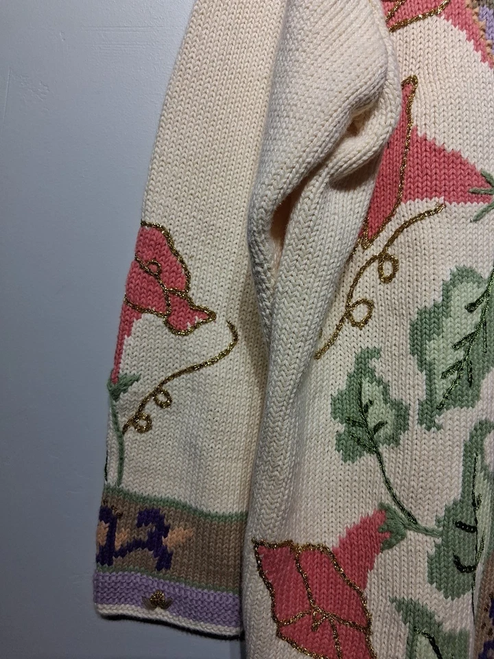 Cárdigan de Colección Storybook Tejidos Edición Limitada Patrón Talla 1X Nuevo sin Etiquetas Foto 4 de 4