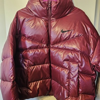 Nike NSW Down Fill Puffer Jacket L Women s NWT Maroon Retail $250 Winter Snow