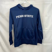 Nike therma-fit youth boy's navy blue Penn state pullover hooded sweatshirt M